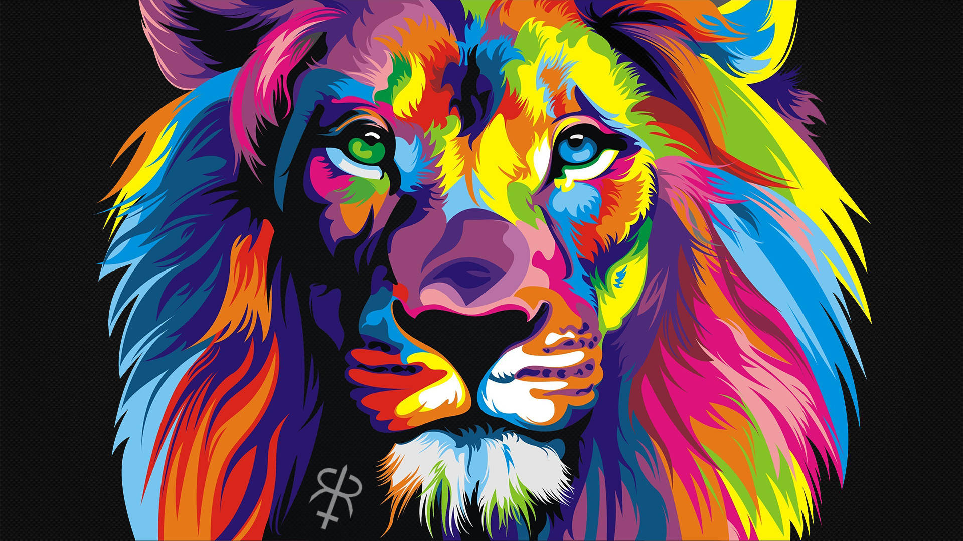 Lion Digital Drawing Background