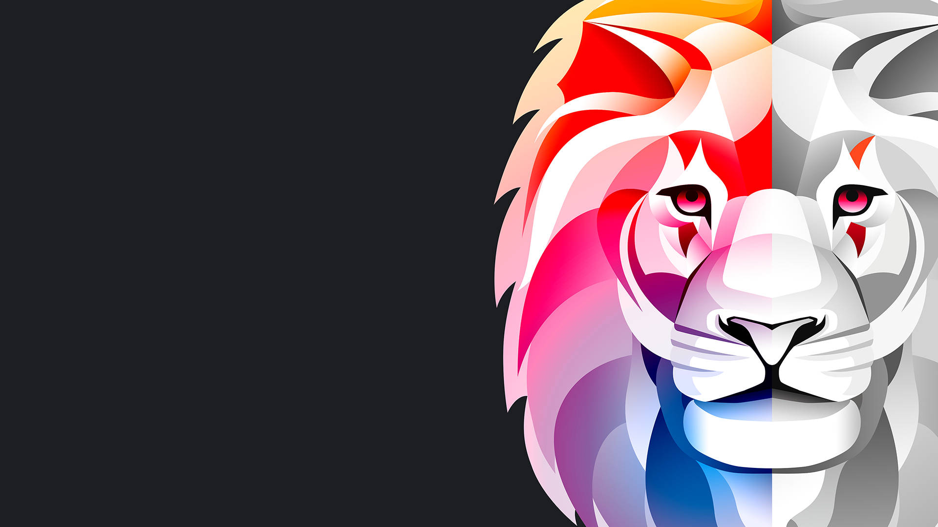 Lion Face Art Background