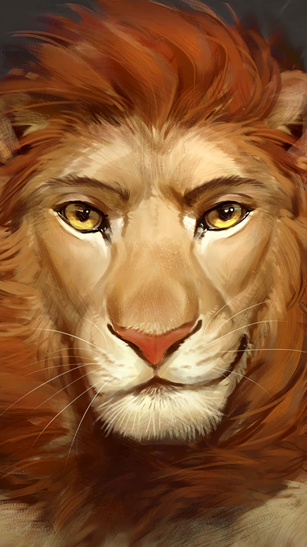 Lion Face Digital Art Background