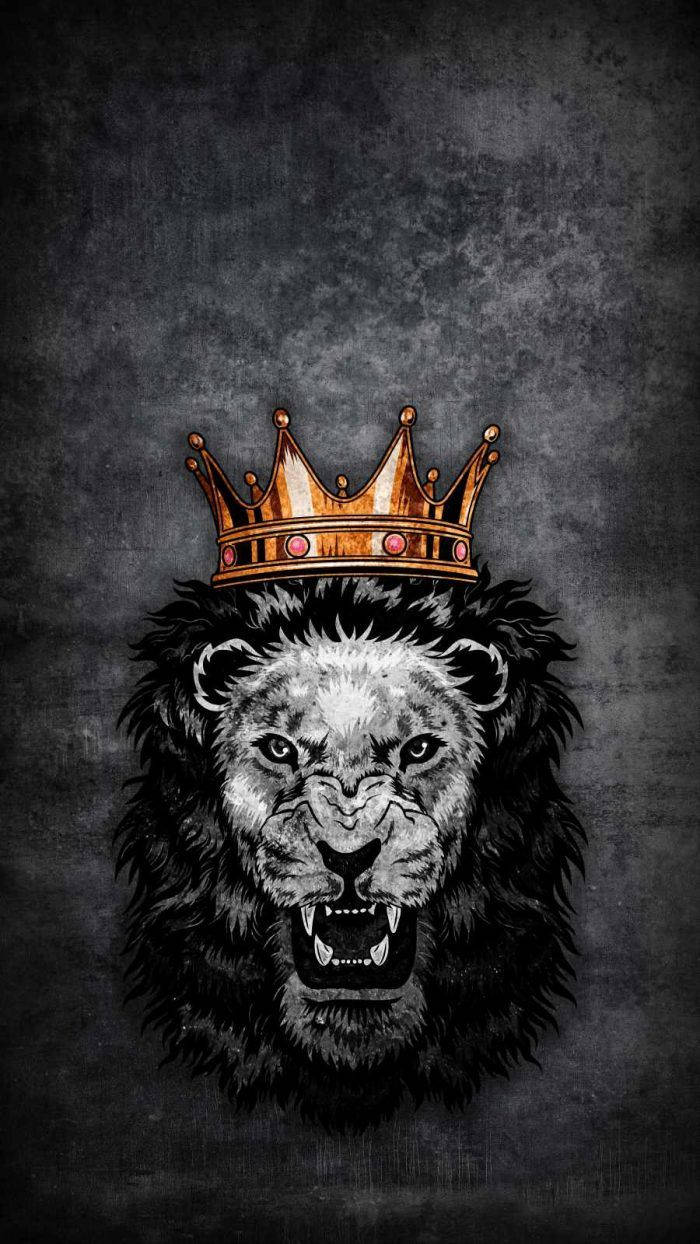 Lion Fierce King Logo Background