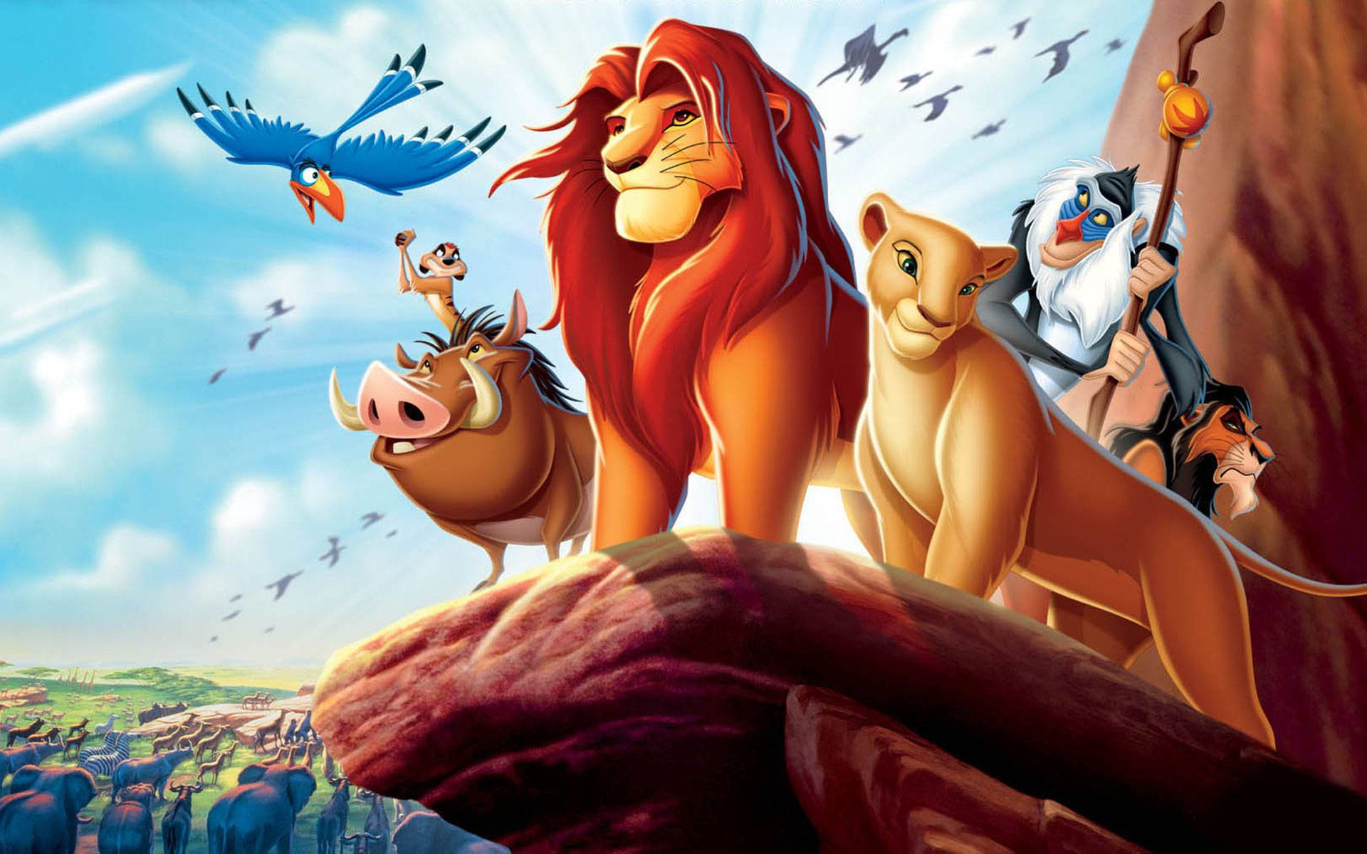 Lion King Characters Pixel Disney Laptop Background