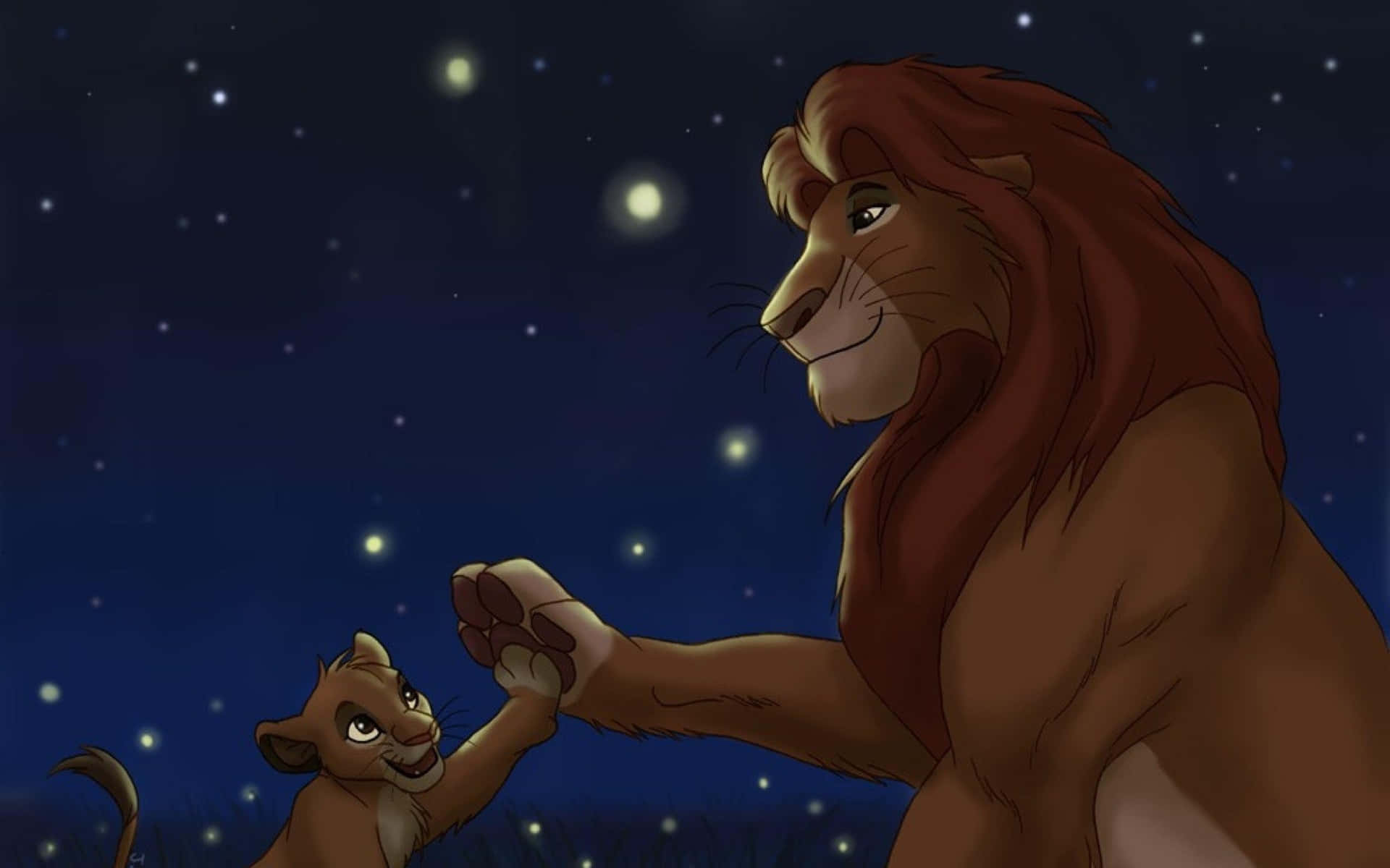 Lion King Nighttime Bonding Background