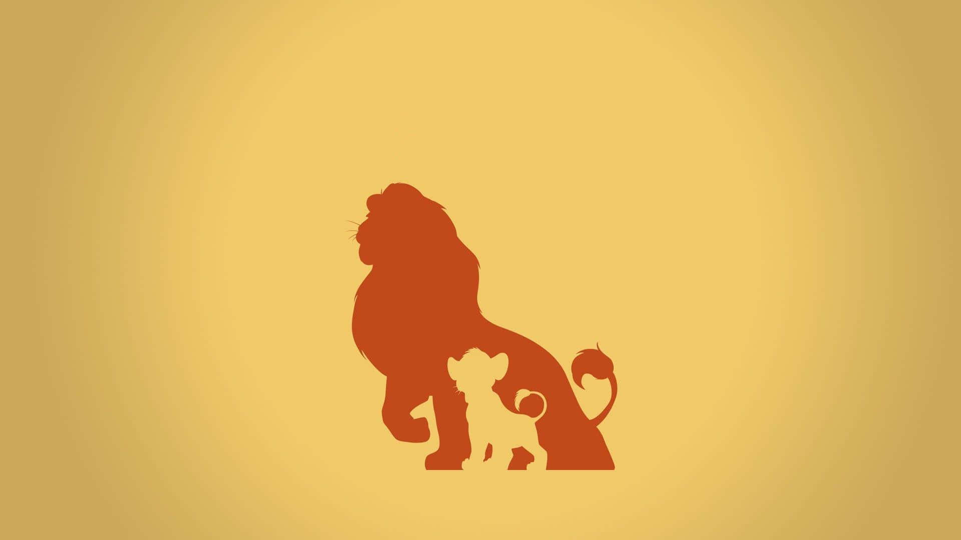 Lion King Silhouette Art Background