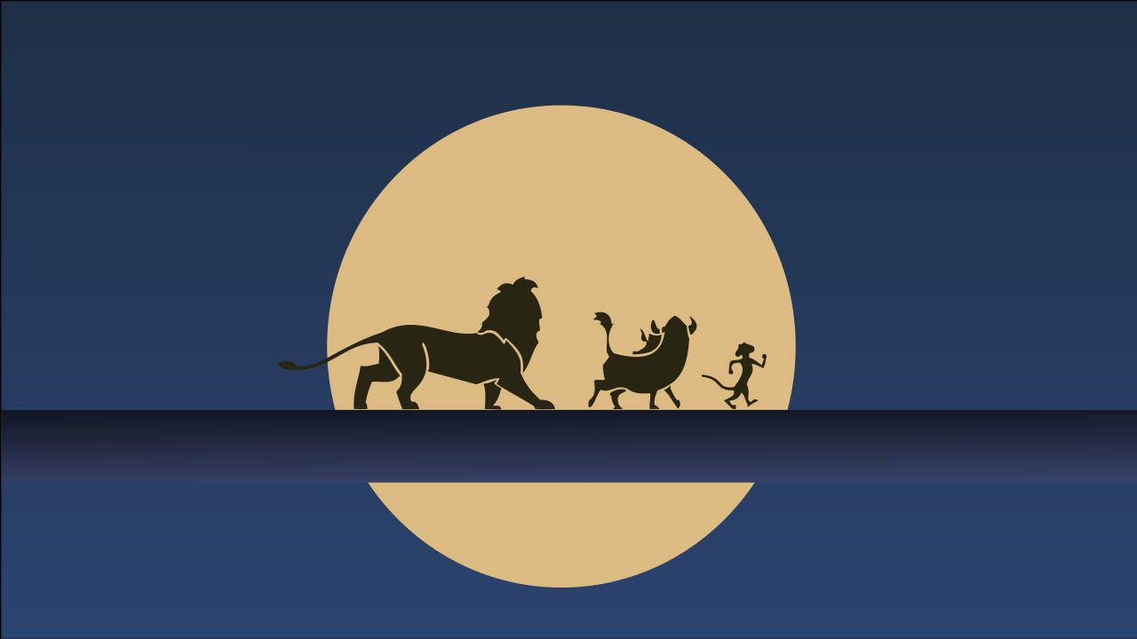 Lion King Silhouette Pixel Disney Laptop Background