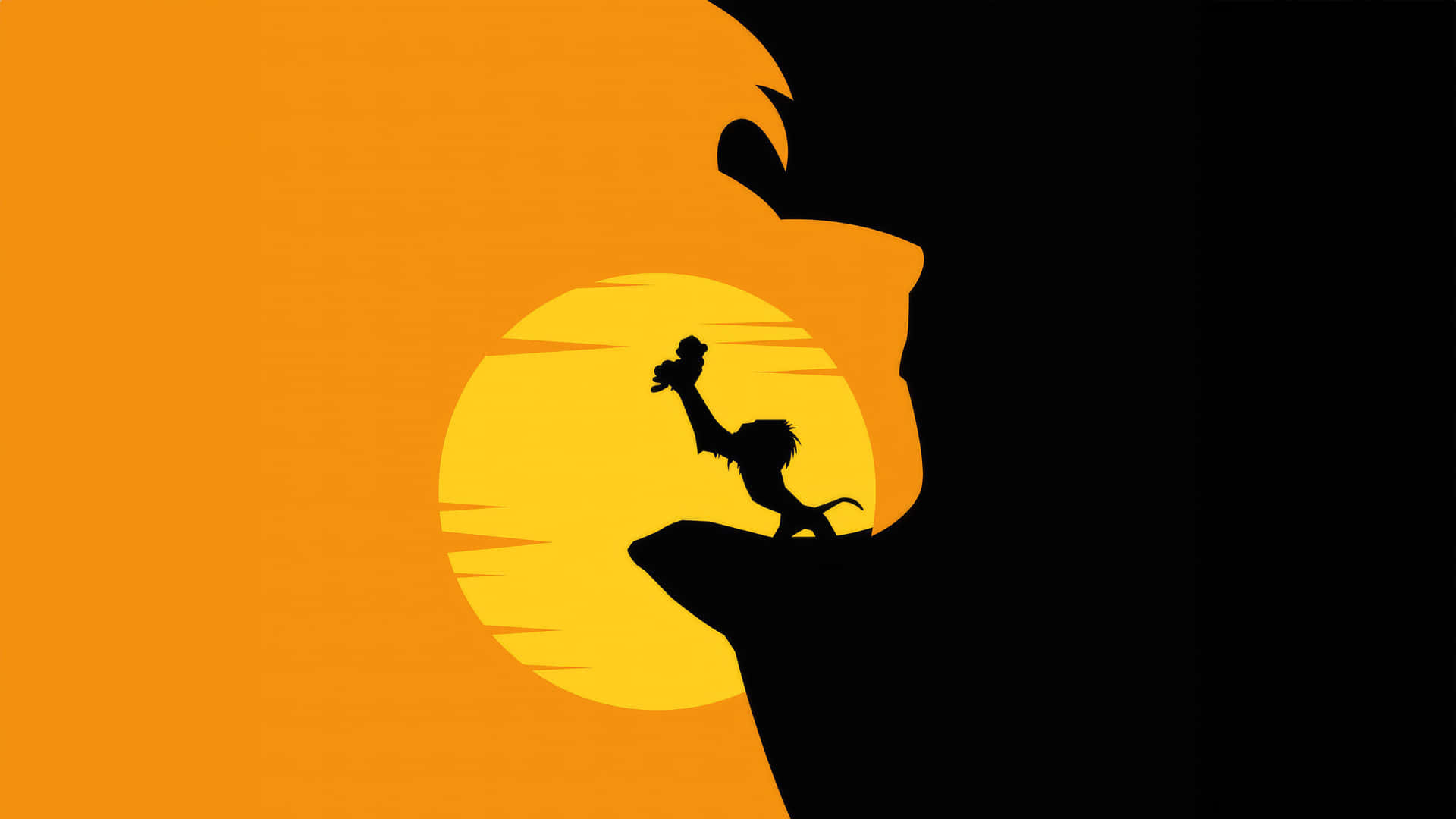 Lion King Simba Silhouette Background