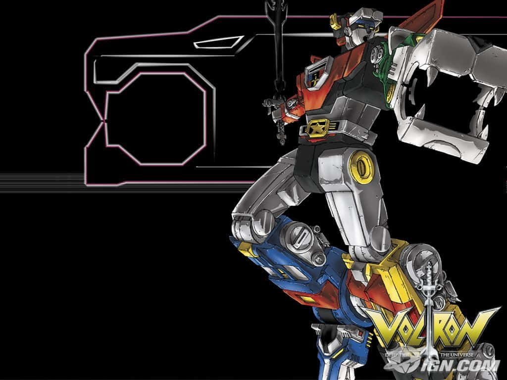 Lion Voltron Robot Poster Art Background