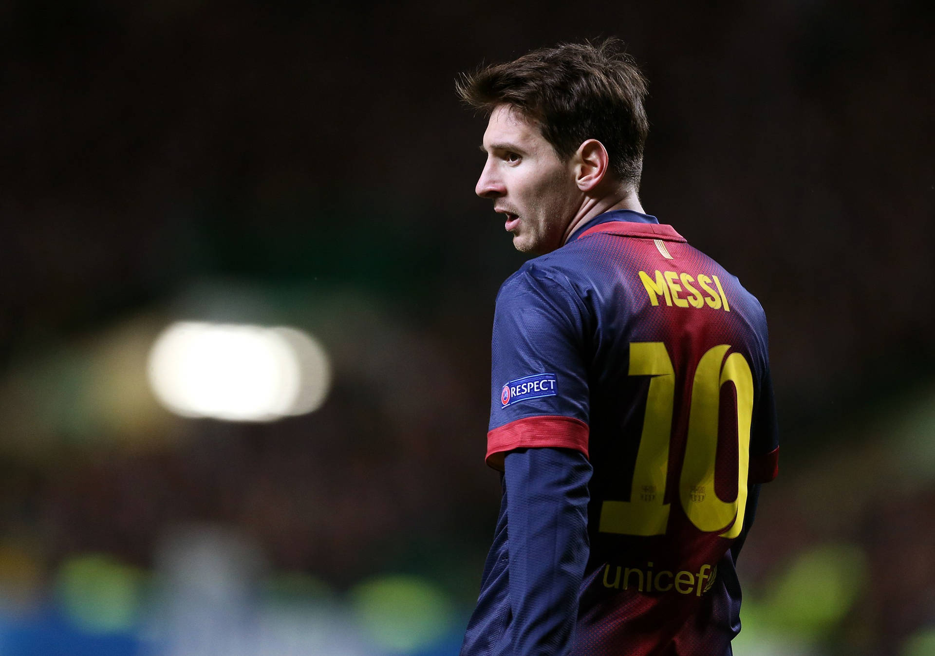Lionel Messi Candid Side Profile Background