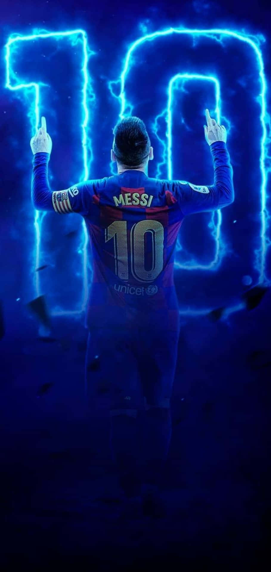 Lionel Messi Capturing The Fans With His Signature Style Background