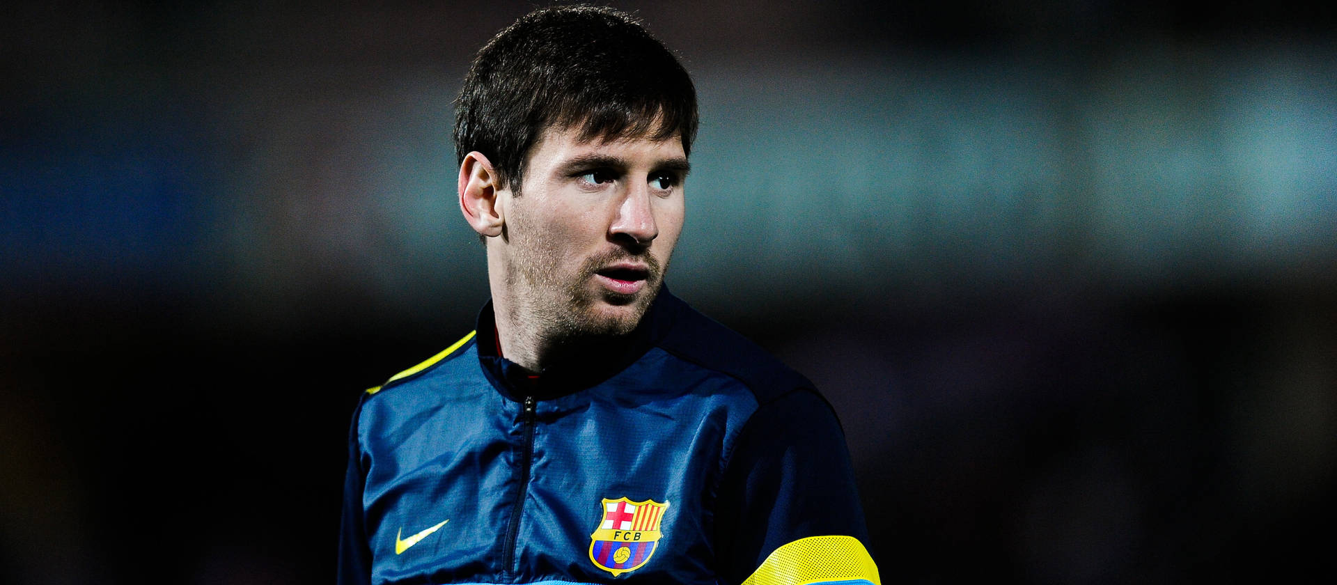Lionel Messi Dark Blue Jacket Background