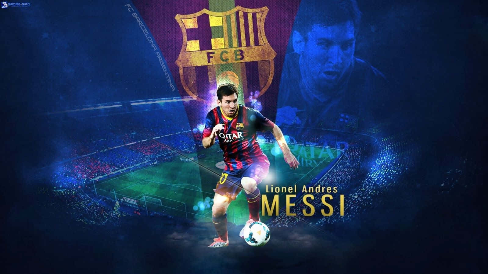 Lionel Messi In Action, Cool And Composed. Background