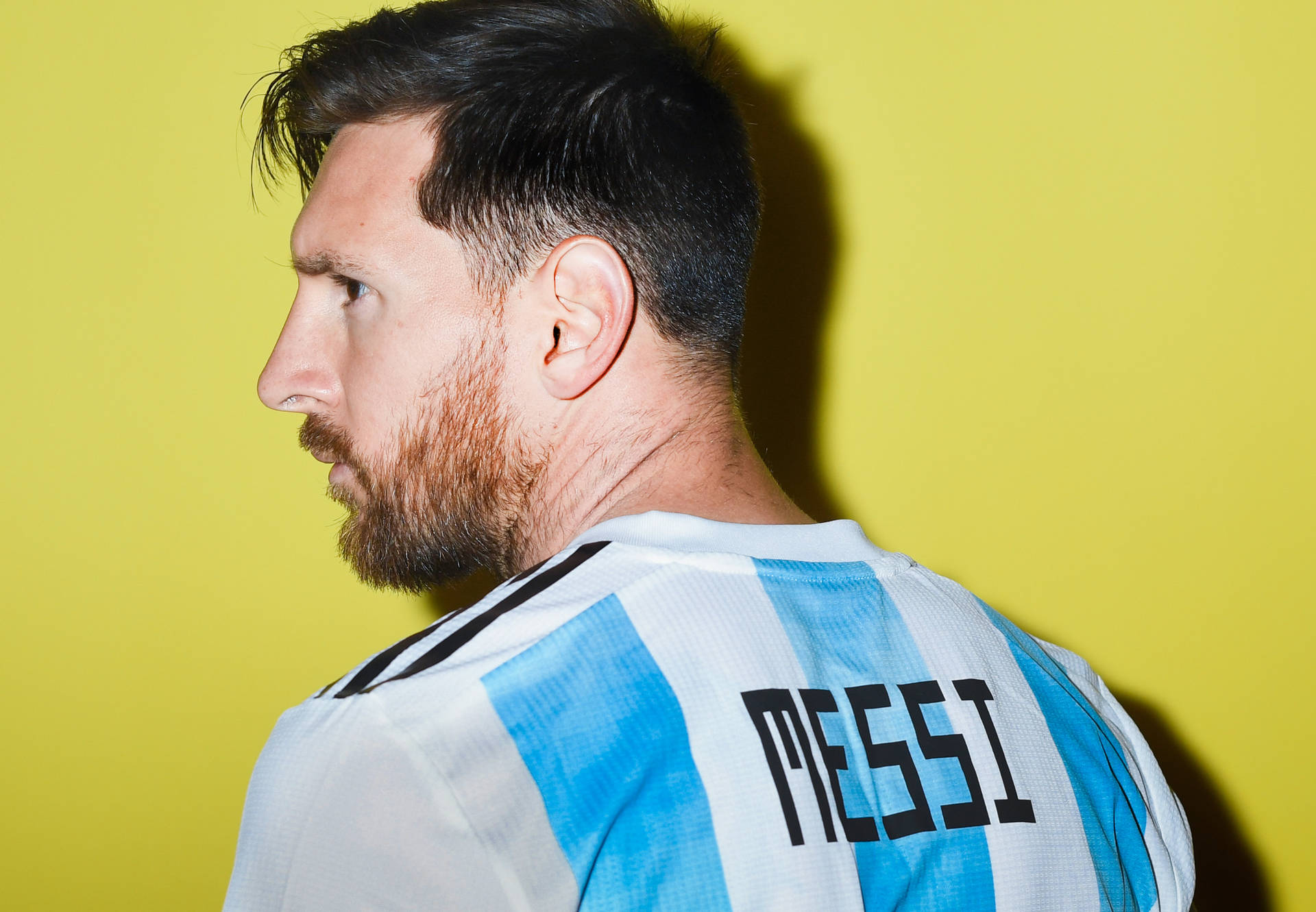 Lionel Messi In Argentina Jersey Background