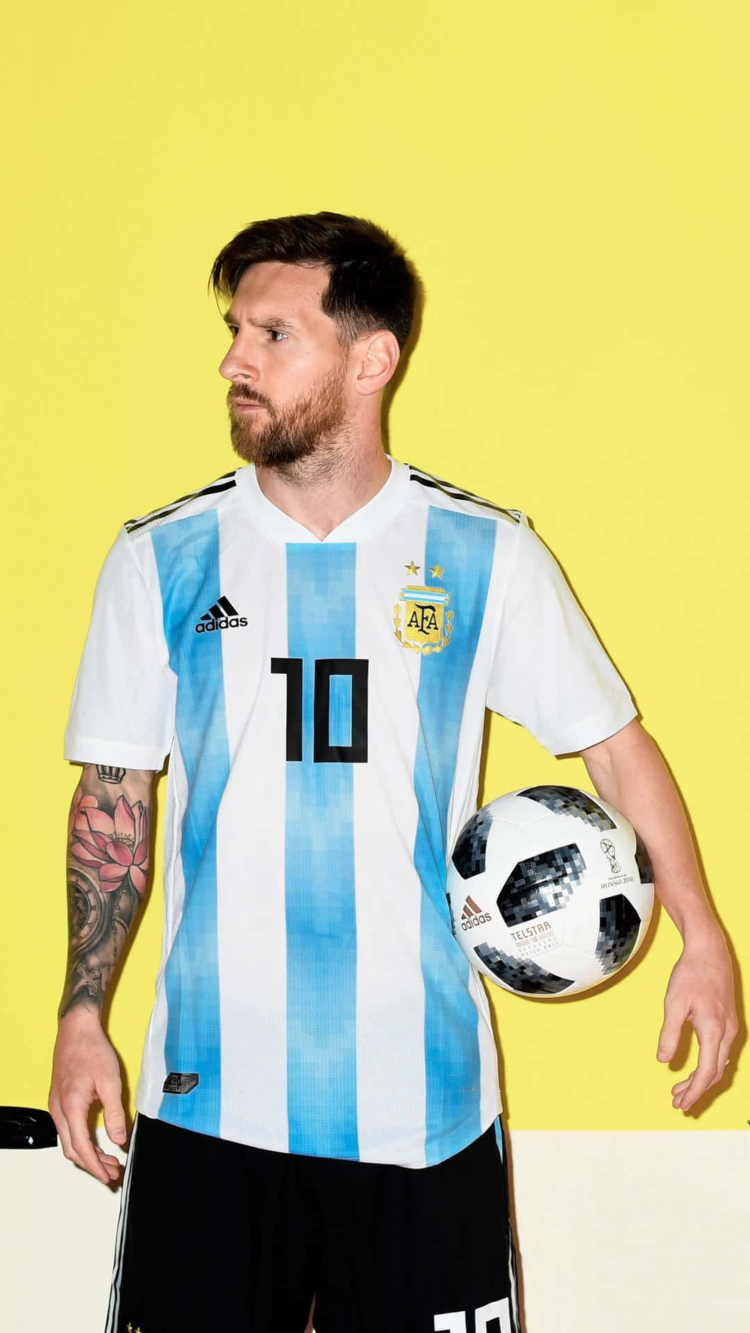 Lionel Messi Iphone Yellow Background