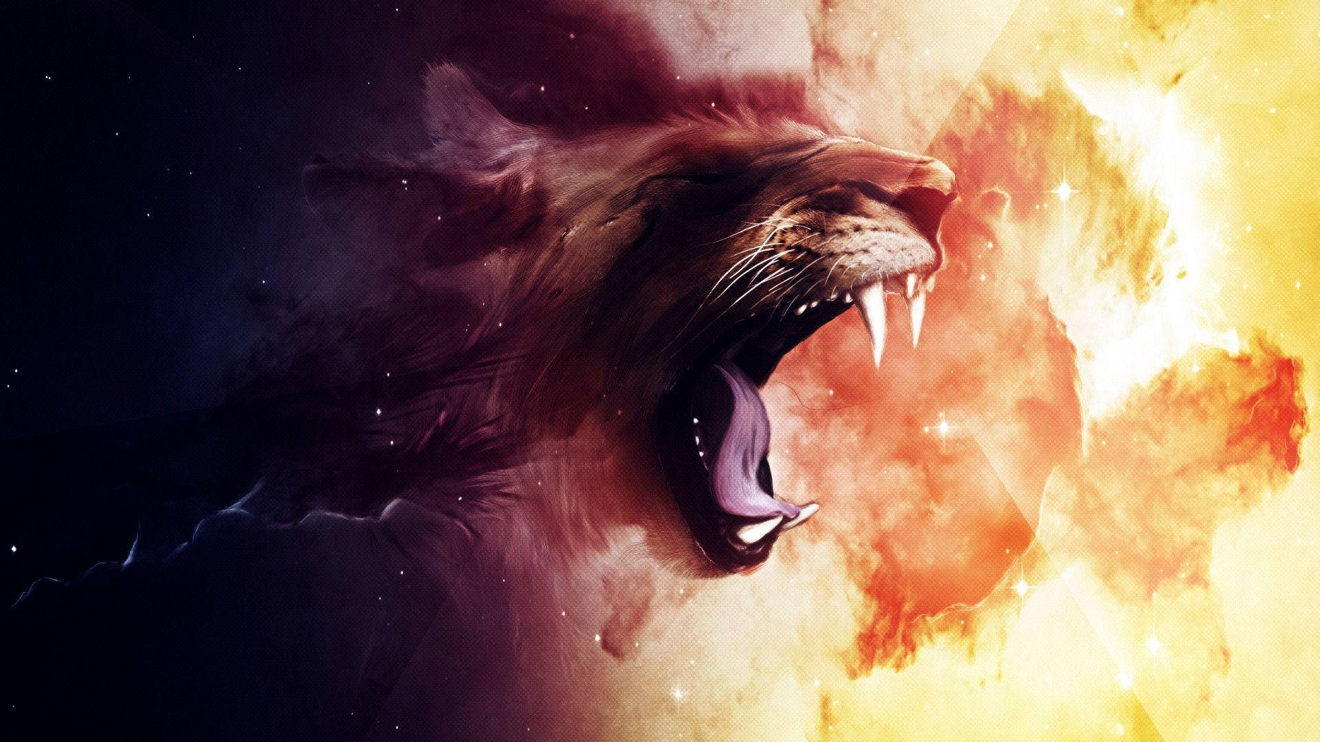 Lioness Roaring Cool Hd Background