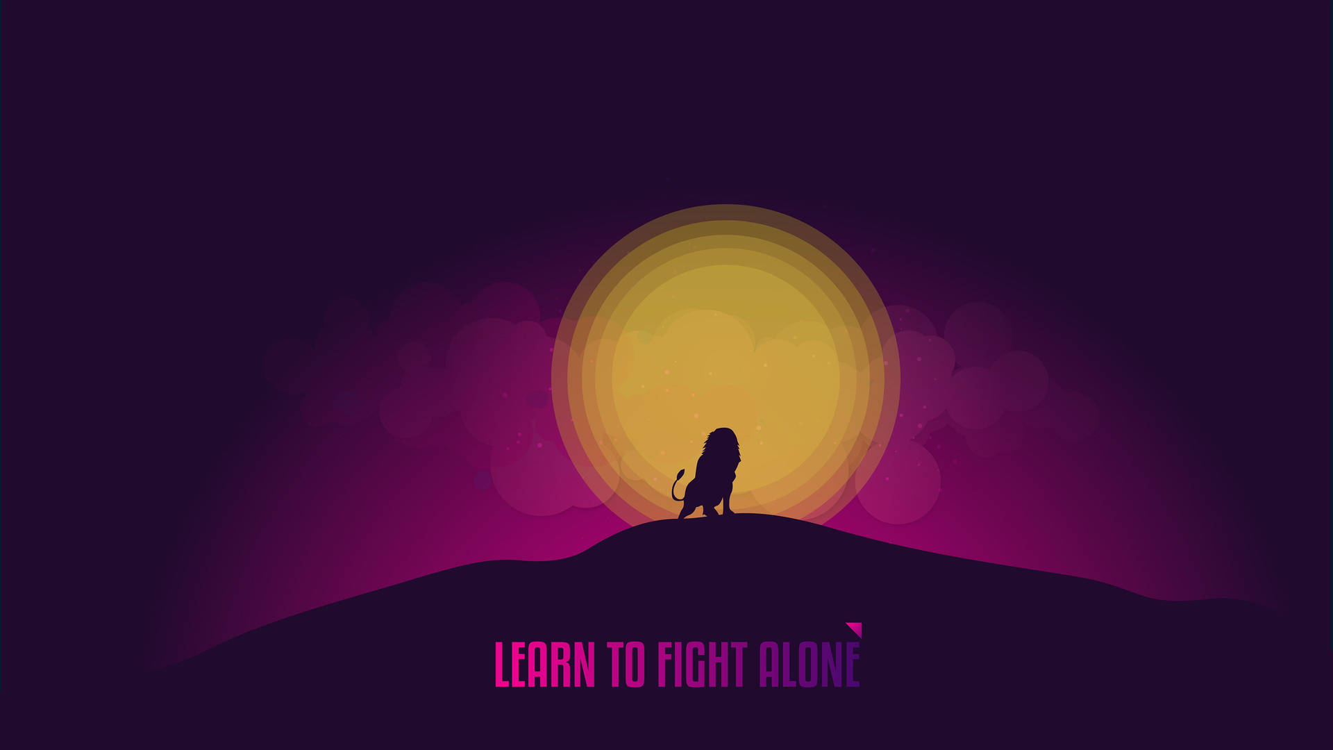 Lion’s Silhouette Inspirational Laptop Background