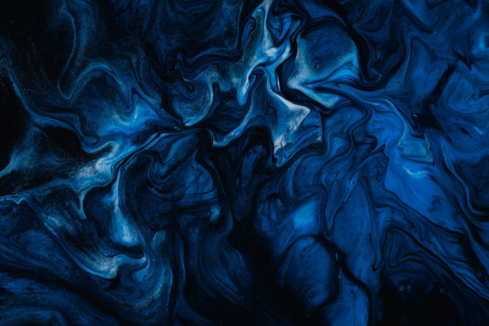 Liquid Abstract Dark And Blue Aesthetic Laptop Background