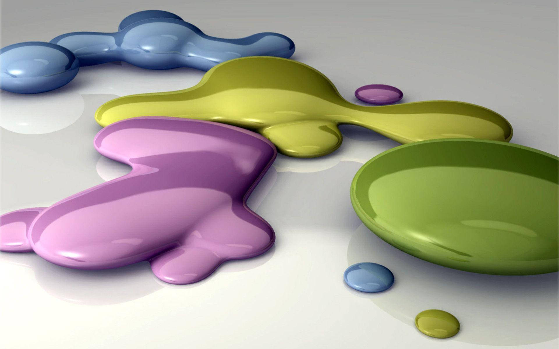 Liquid Color Splotches Background