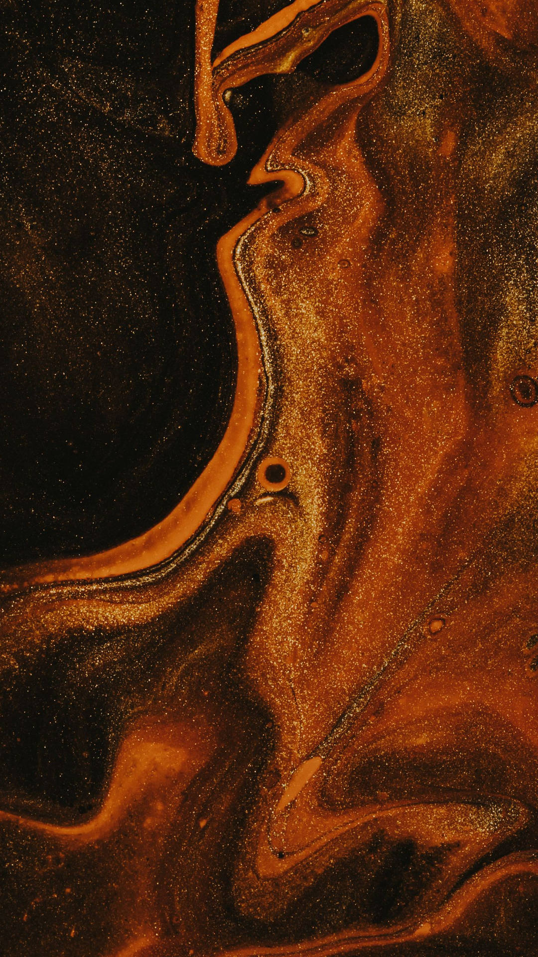 Liquid Glitter Brown Iphone Background