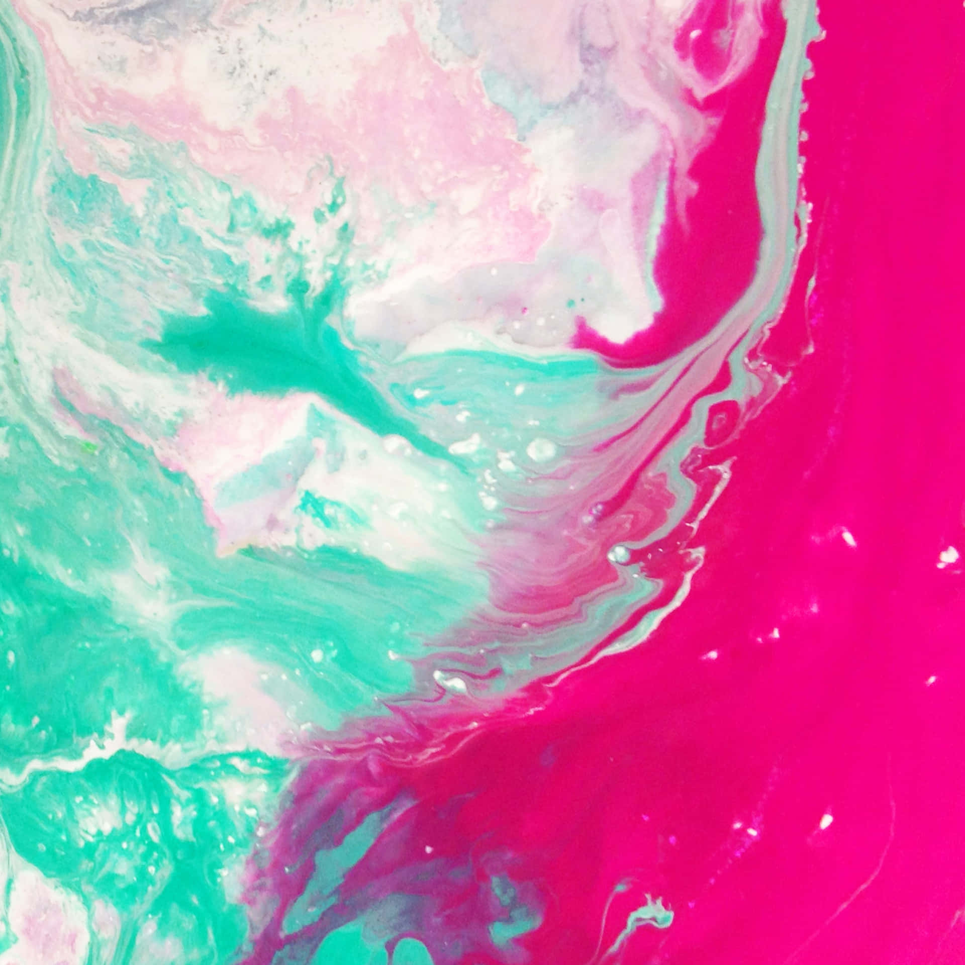 Liquid Pink And Teal - Wallpaper Background