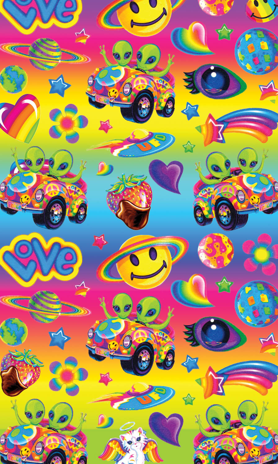 Lisa Frank Aliens Background