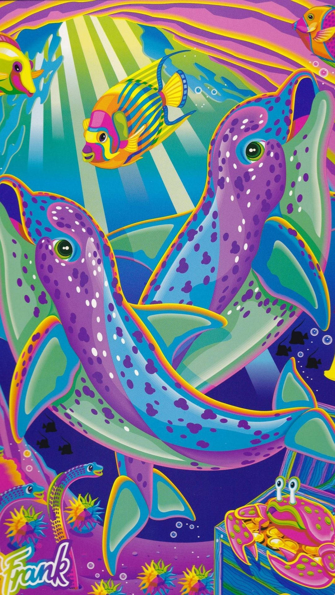 Lisa Frank Dolphins Background