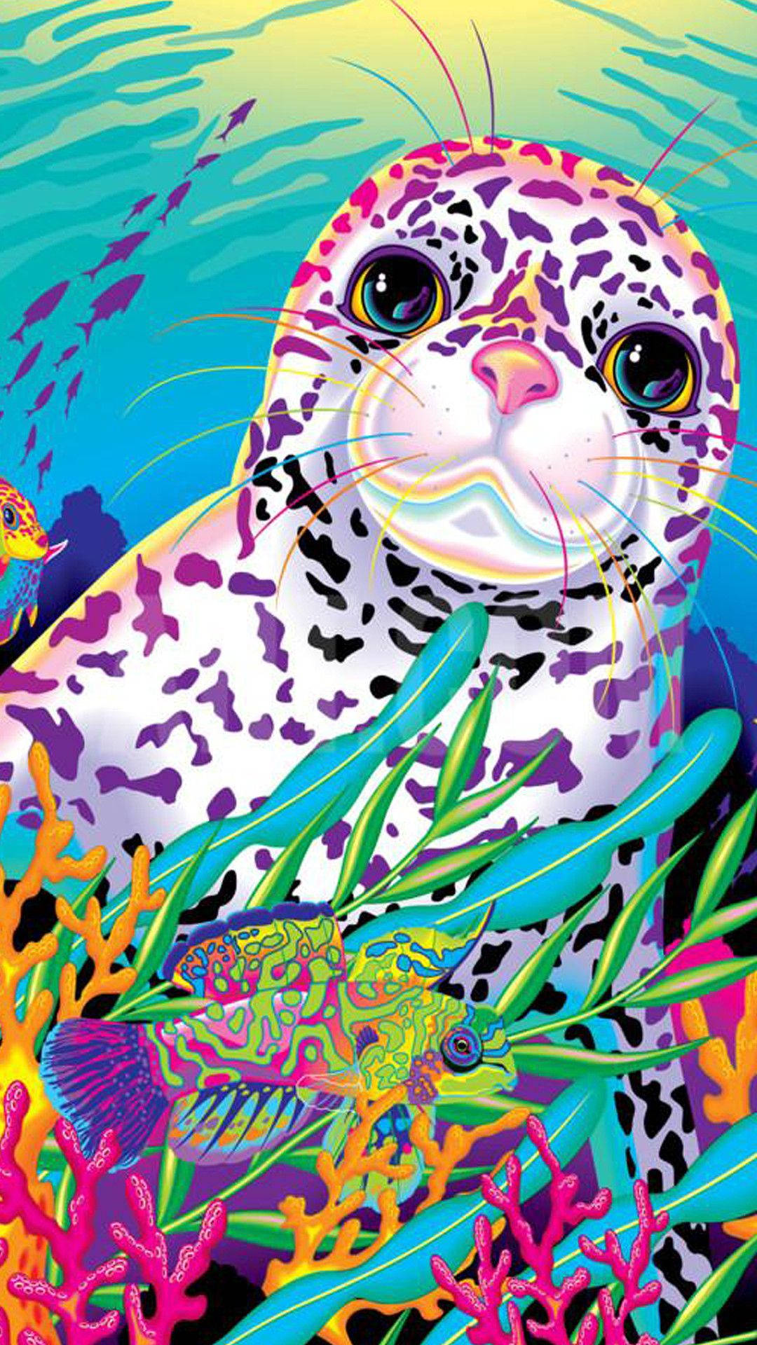 Lisa Frank Seal Background