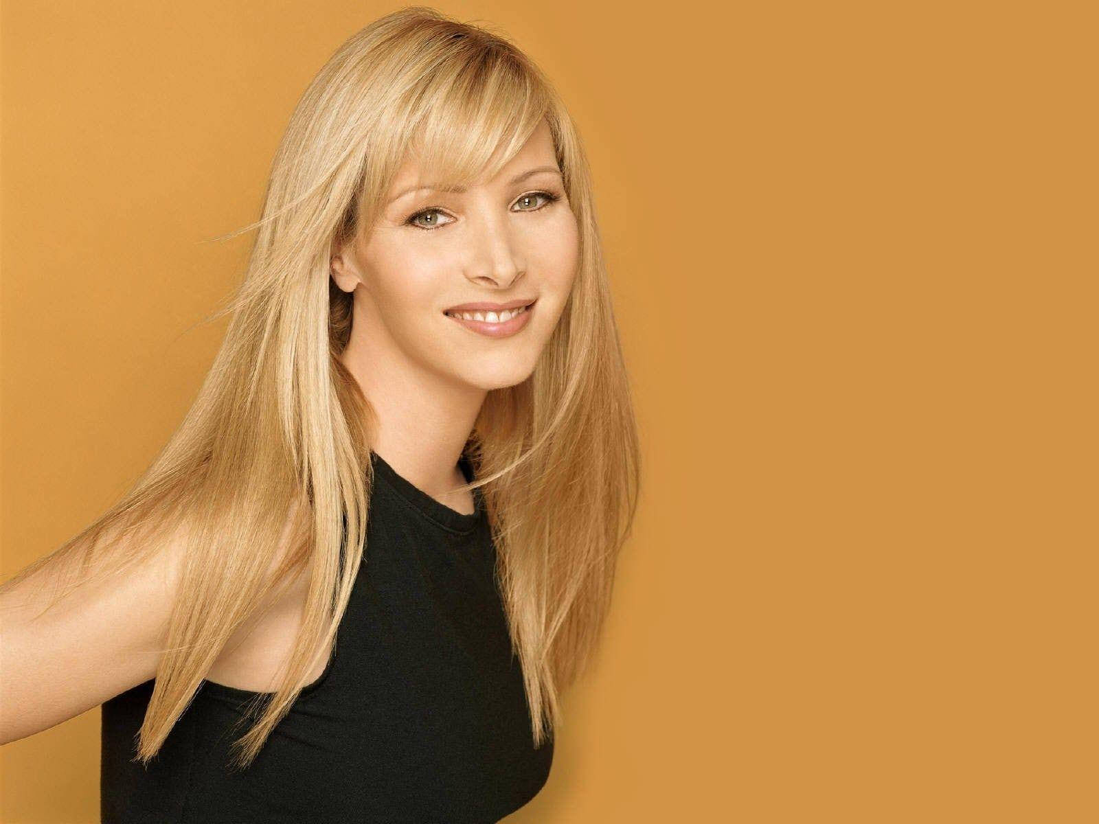 Lisa Kudrow In Canary Yellow Wall Background