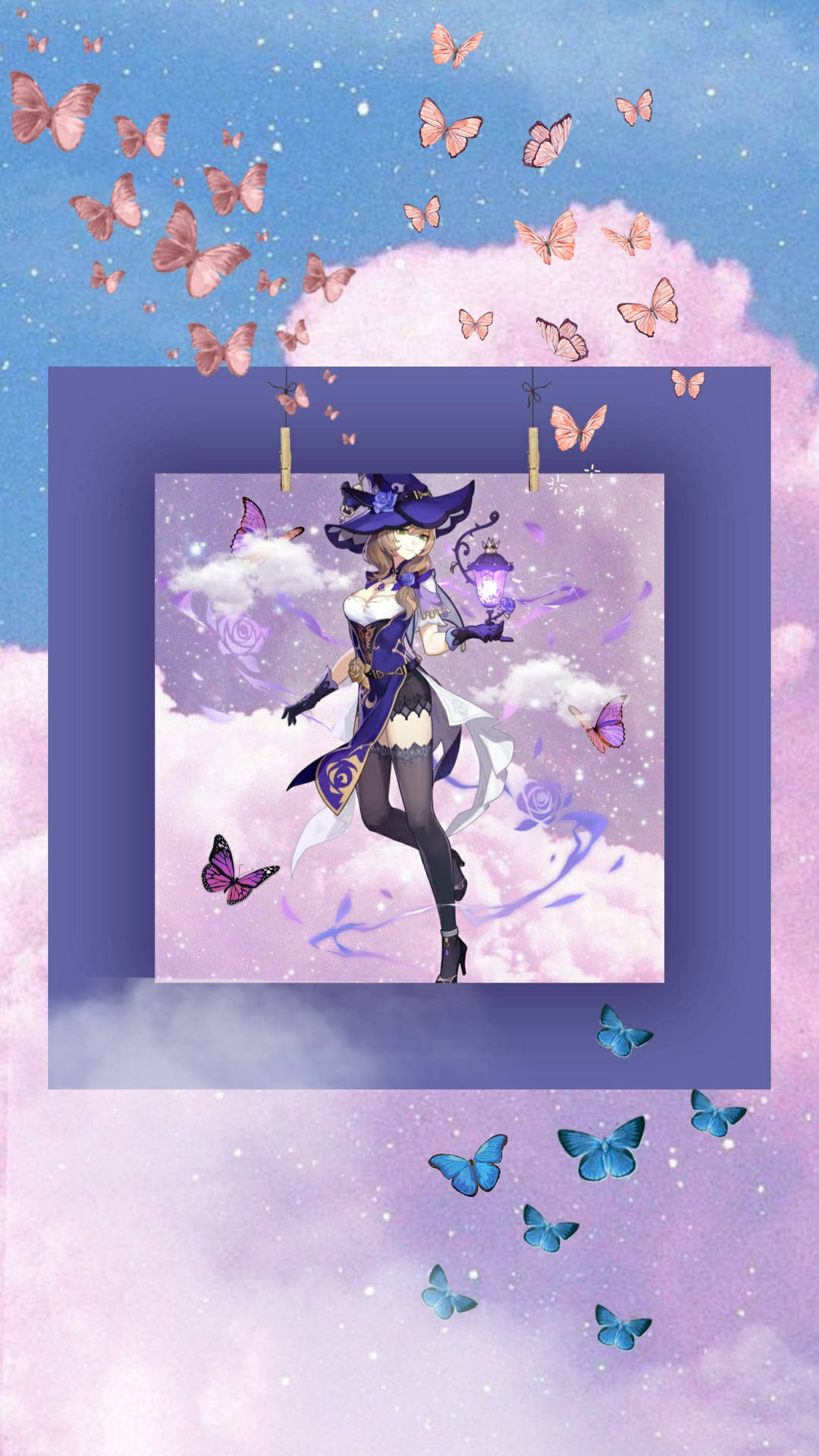 Lisa Minchi Purple Anime Aesthetic Background