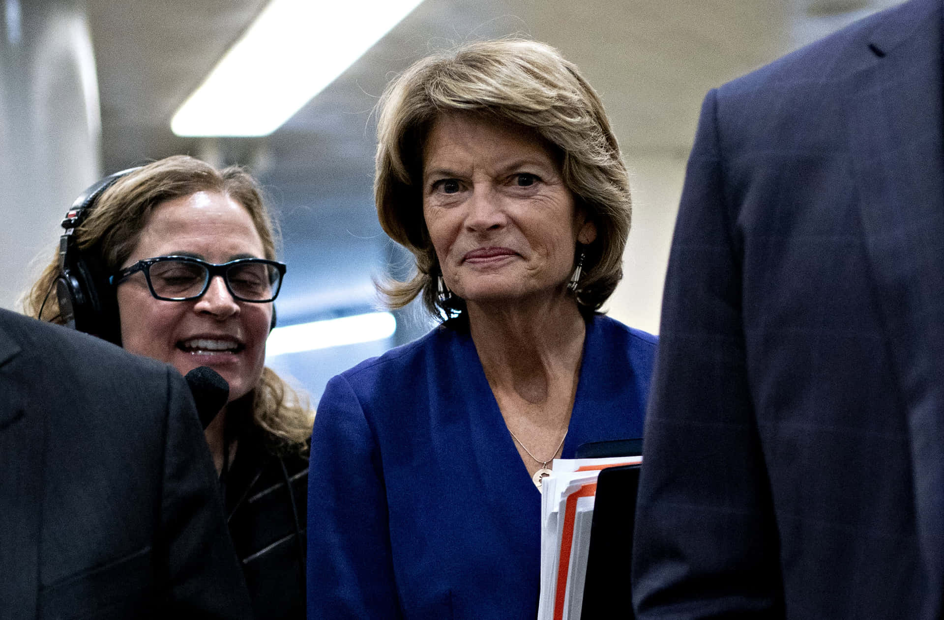 Lisa Murkowski Looking At Something