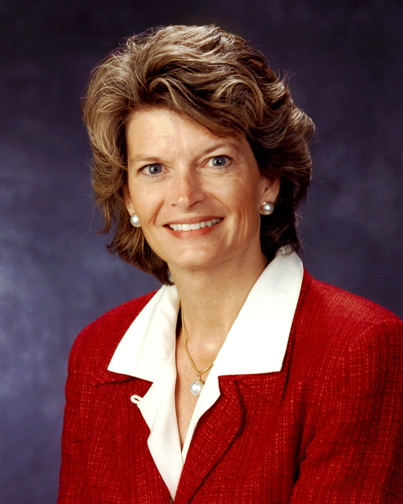 Lisa Murkowski Young Red Dress Background