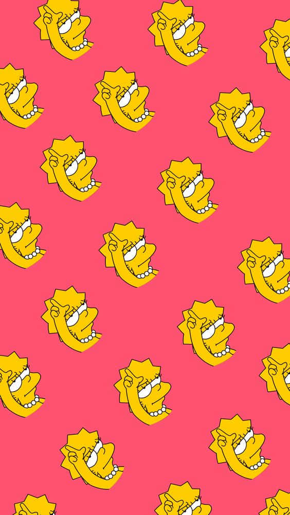 Lisa Simpson Aesthetic Portrait Background