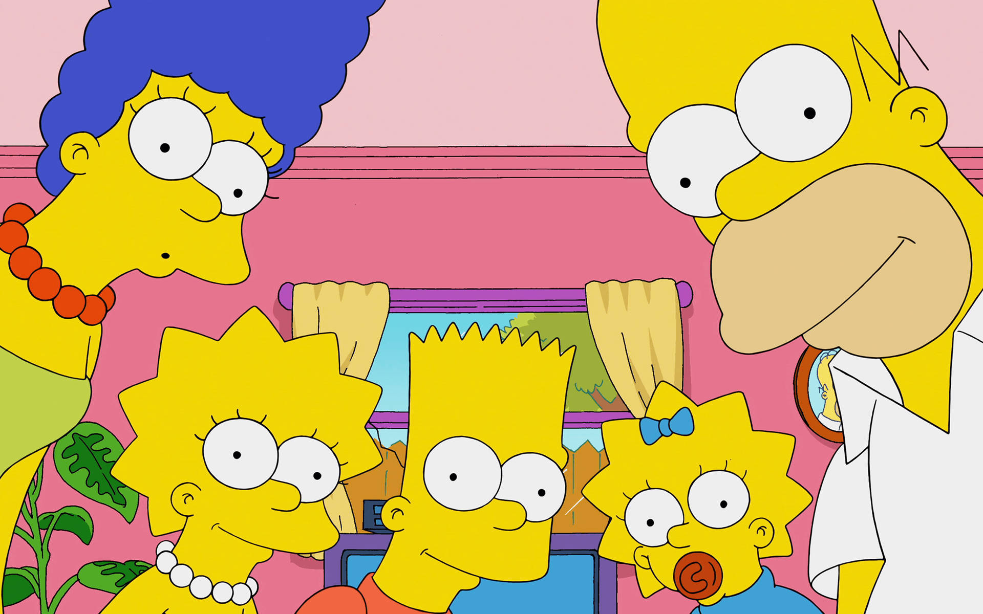 Lisa Simpson And Family Staring Background