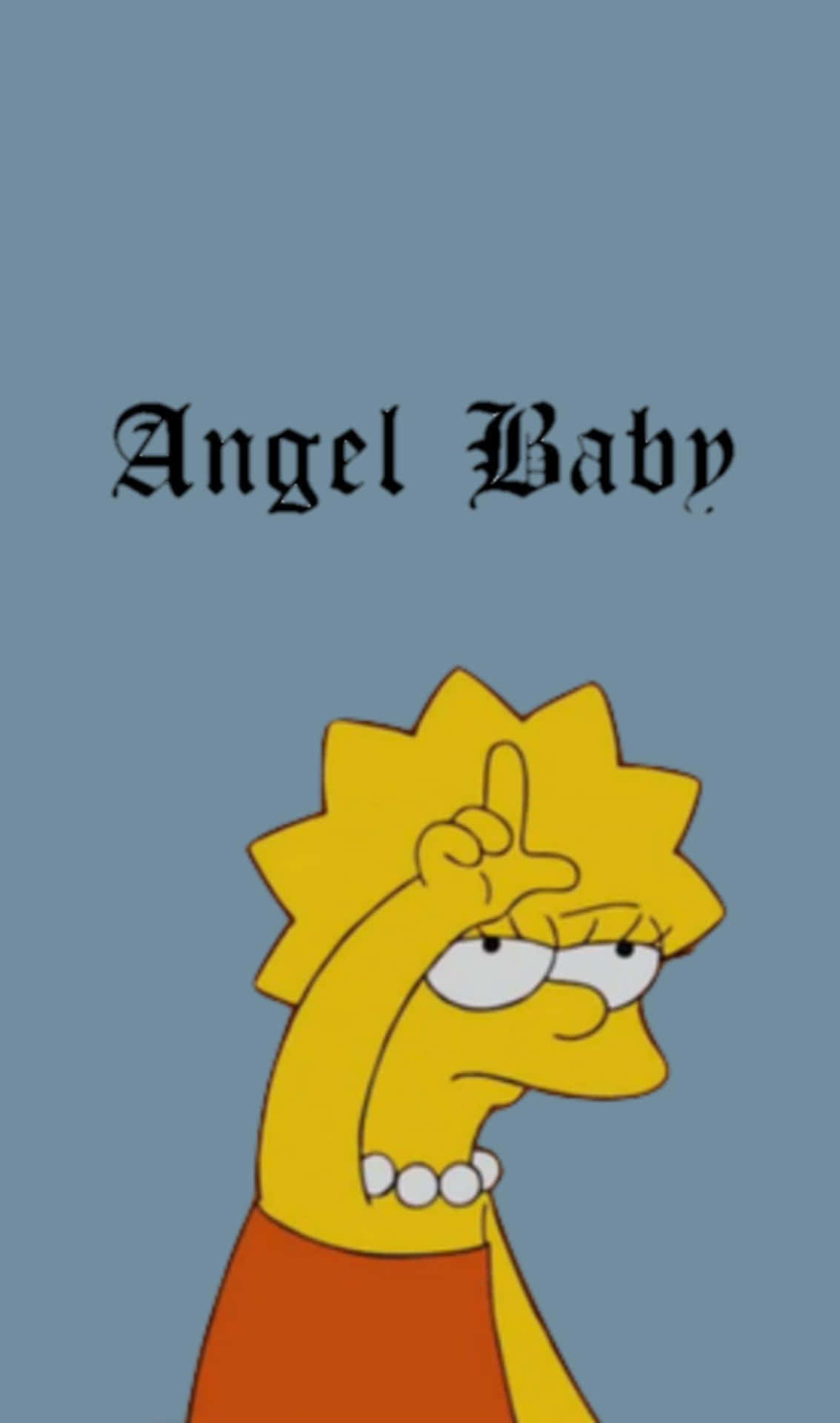 Lisa Simpson Angel Baby Aesthetic Background