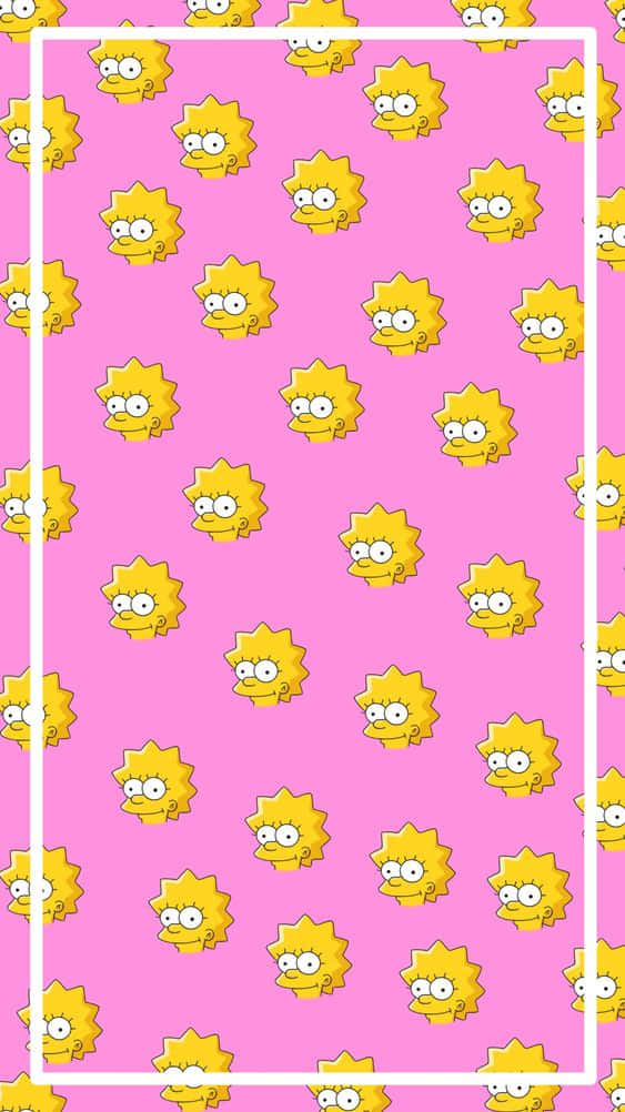Lisa Simpson Border Aesthetic Background