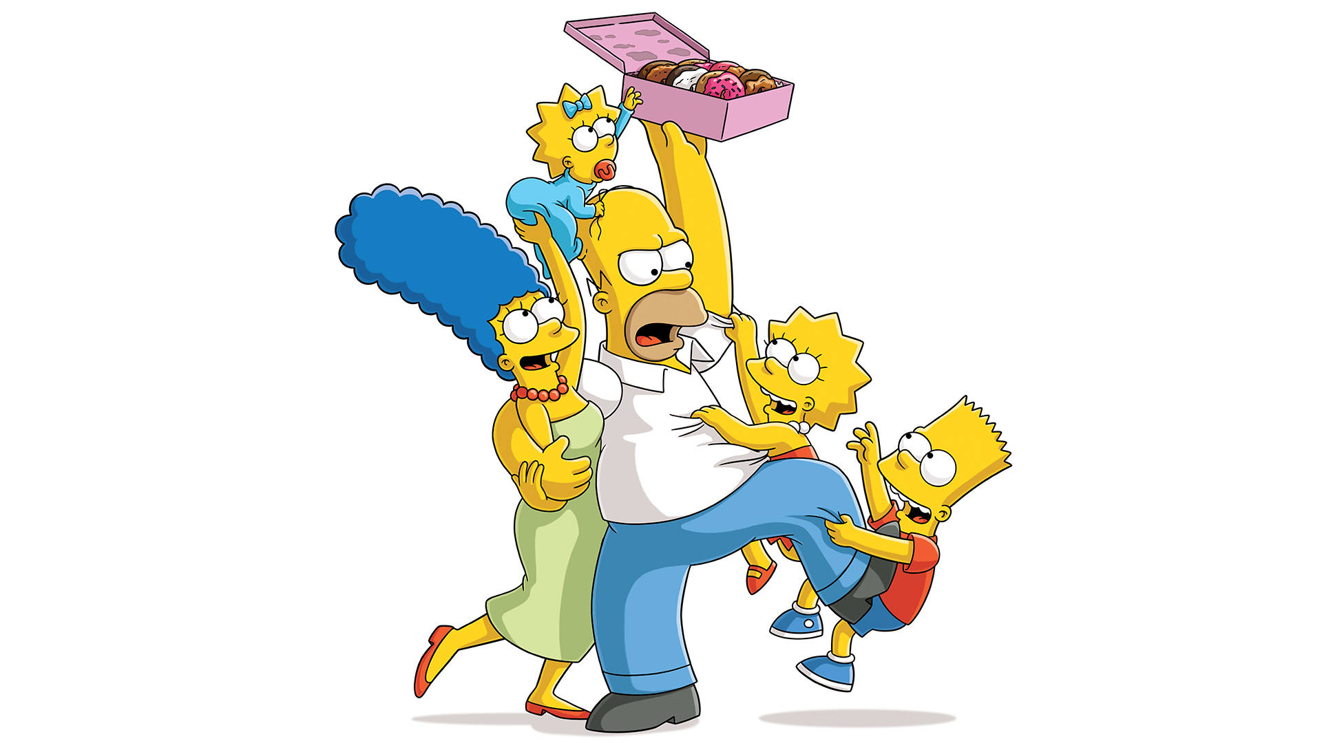 Lisa Simpson Fighting For Donuts Background