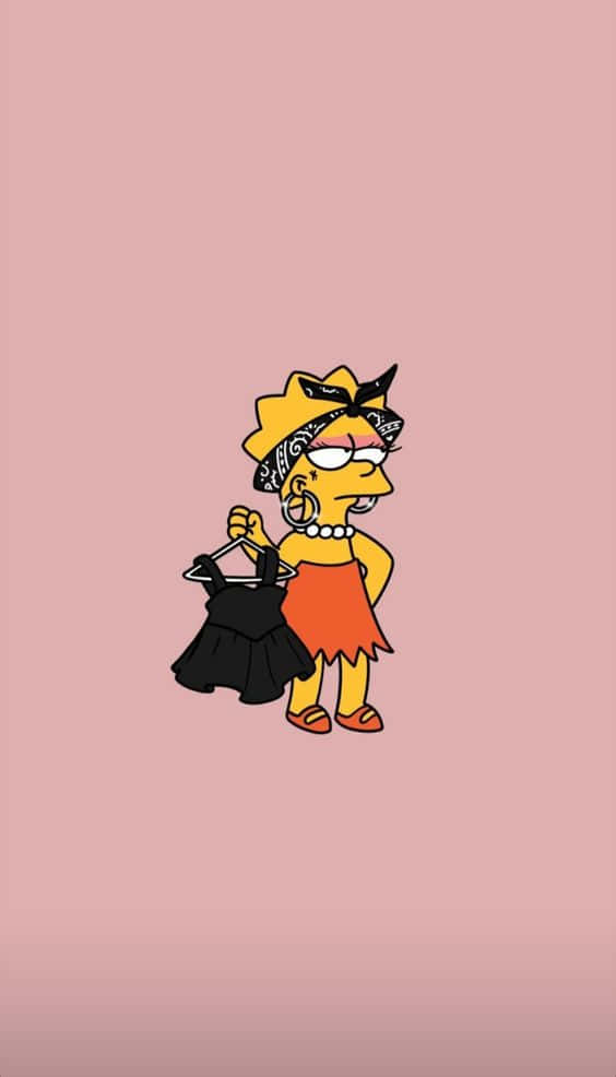 Lisa Simpson Having An Inspirational Moment Background