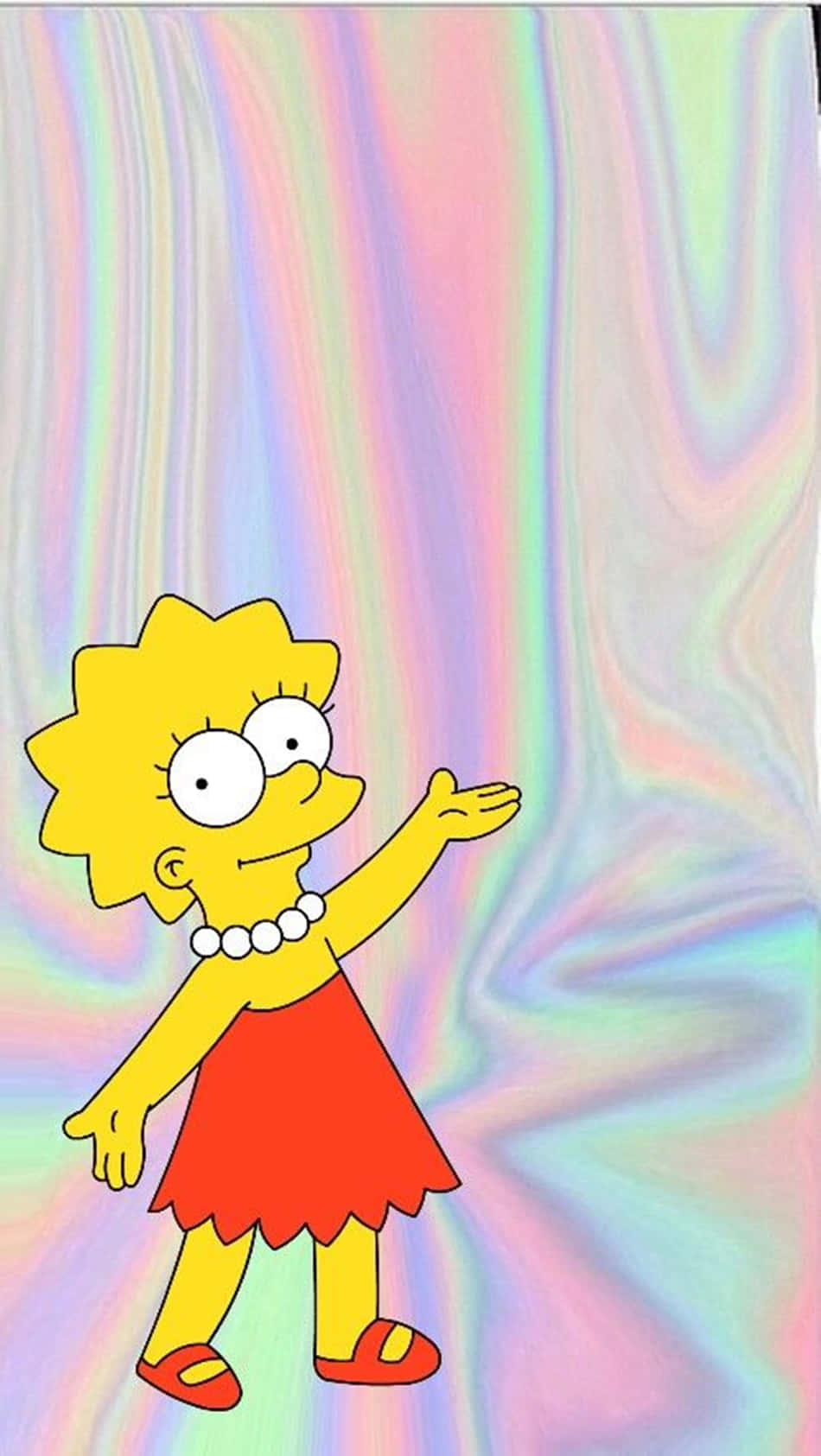 Lisa Simpson Hugs Her Brain Background