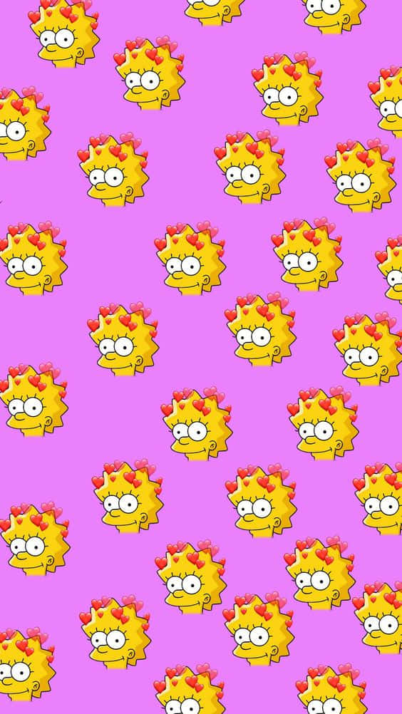 Lisa Simpson In Love Aesthetic Background