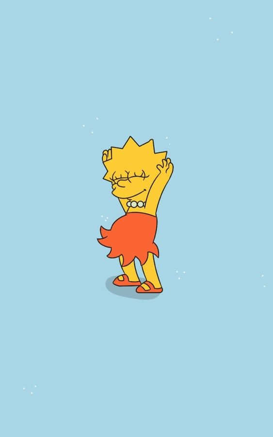 Lisa Simpson Looking Pensive. Background