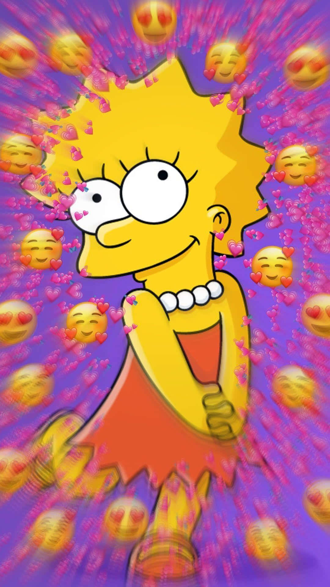 Lisa Simpson Showing Her Cheerful Character
