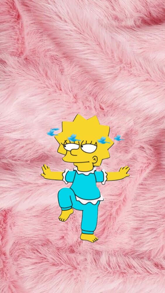 Lisa Simpson Velvet Aesthetic Background