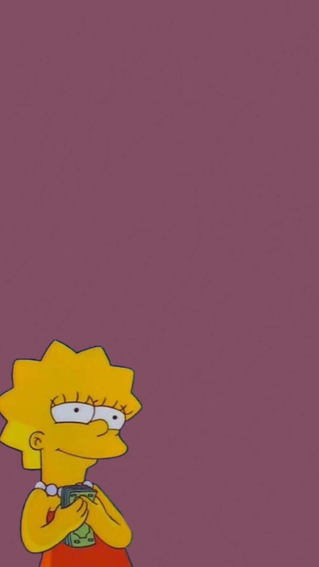 Lisa Simpson With Bills Aesthetic