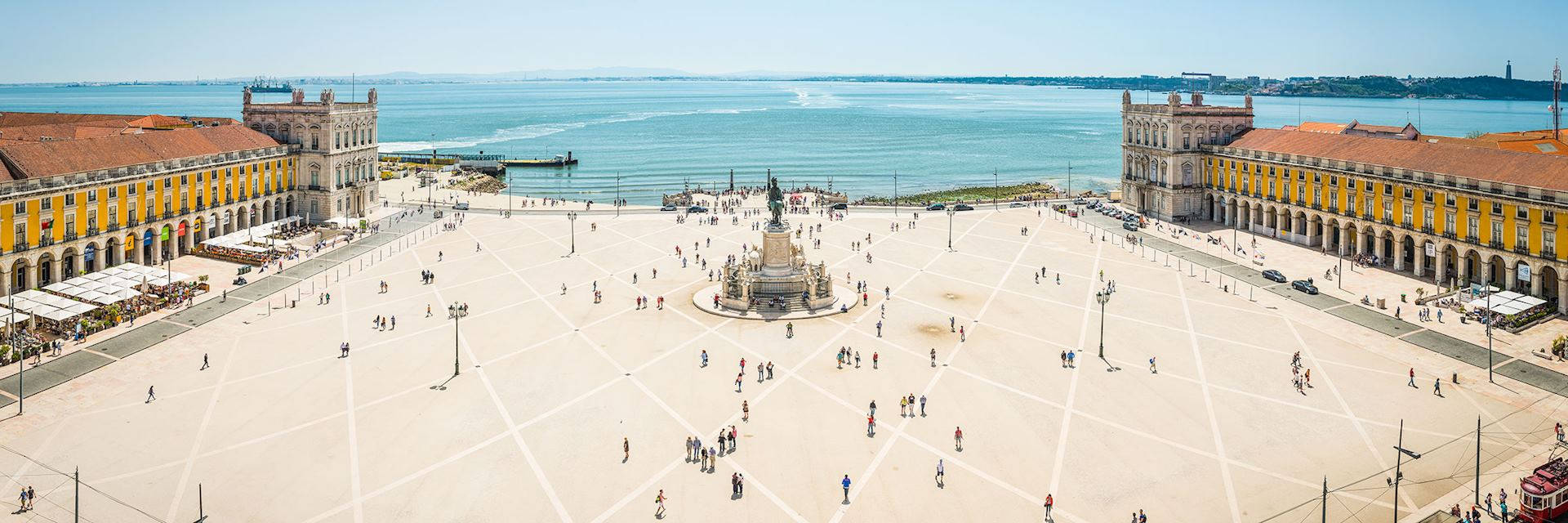 Lisbon Facing Ocean Background