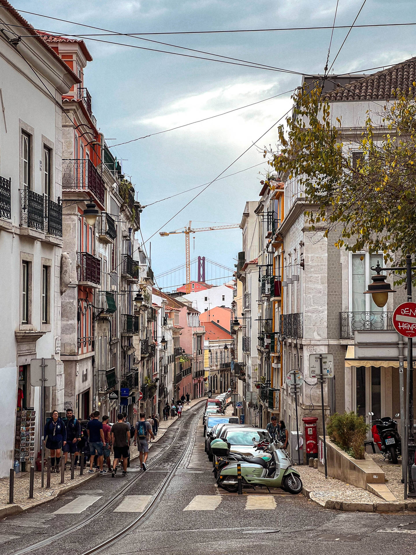 Lisbon Street View Background