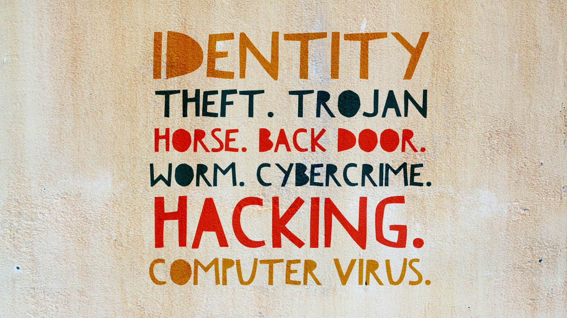 List Of Malware Against Stained White Background Background