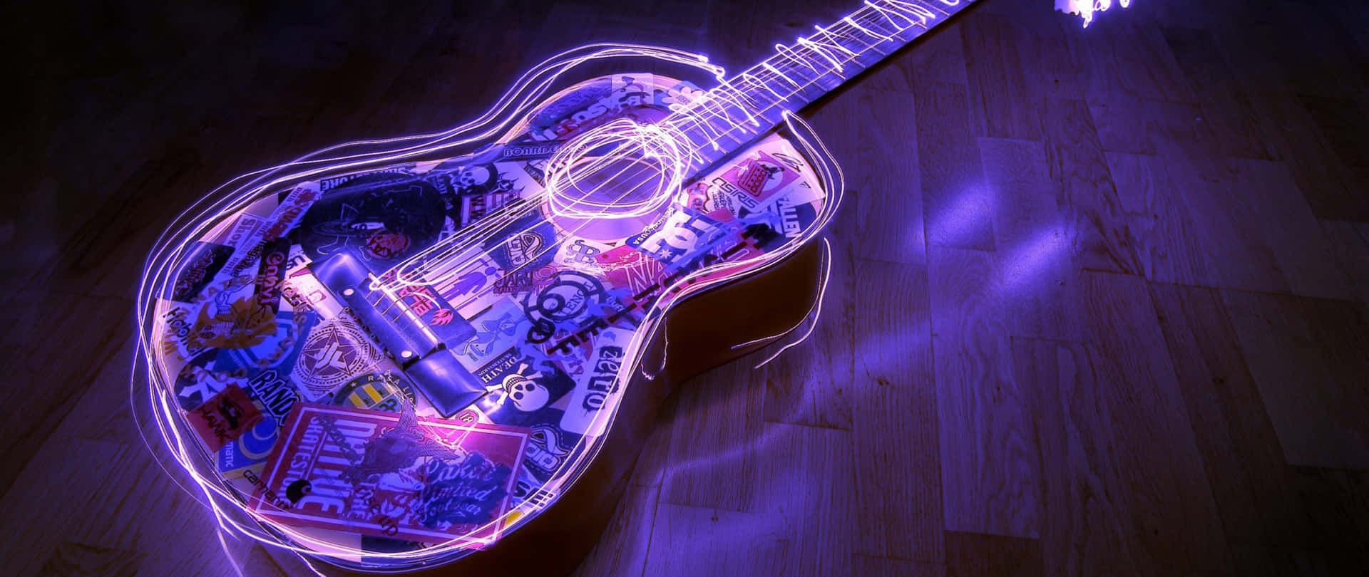 Lit Iphone Purple Guitar Background