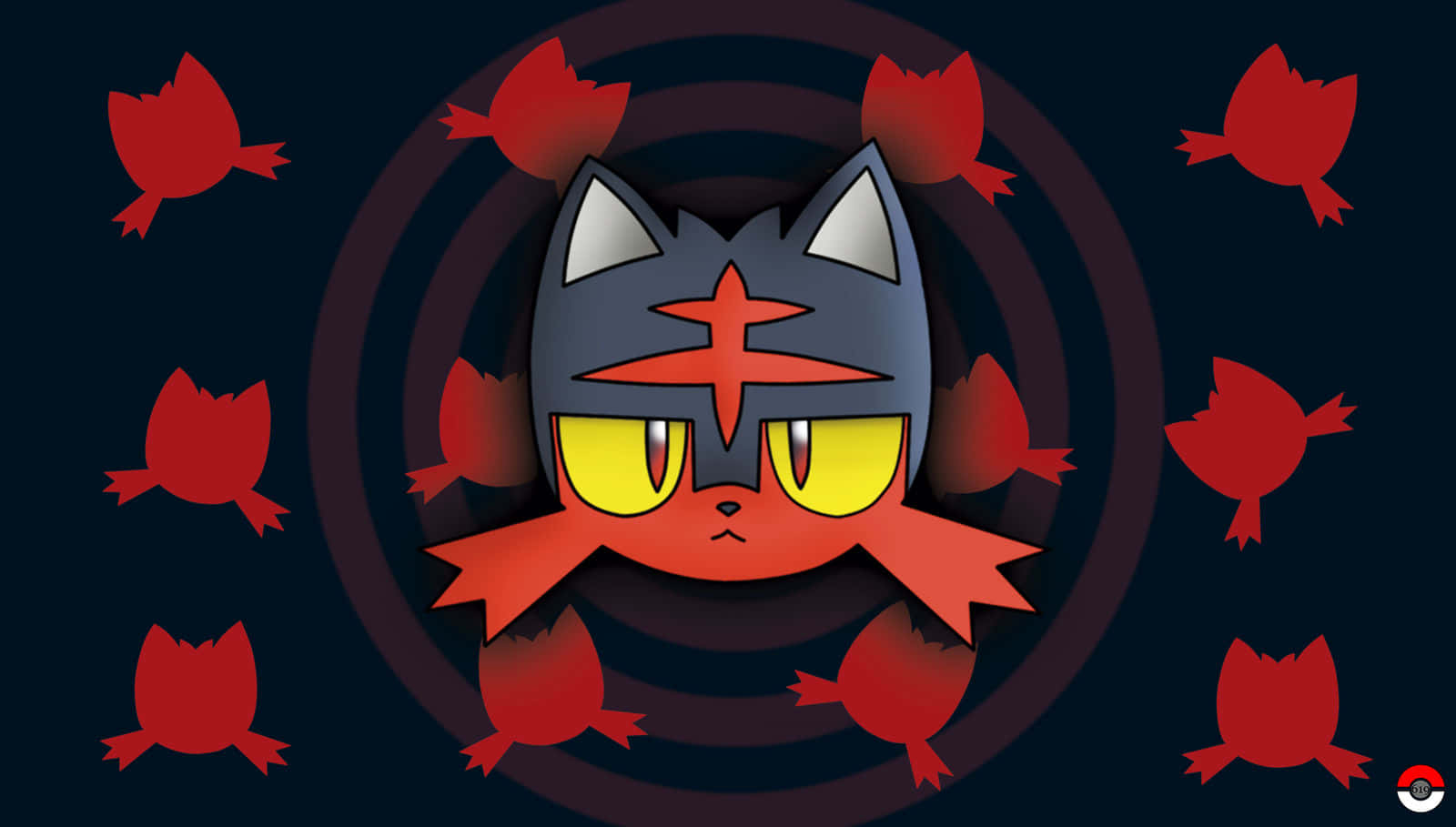 Litten In Abstract Pattern Background Background