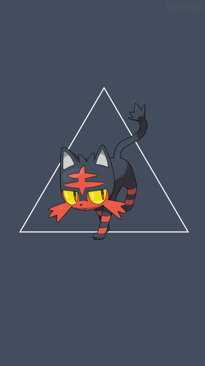 Litten Inside Triangle Graphic Background