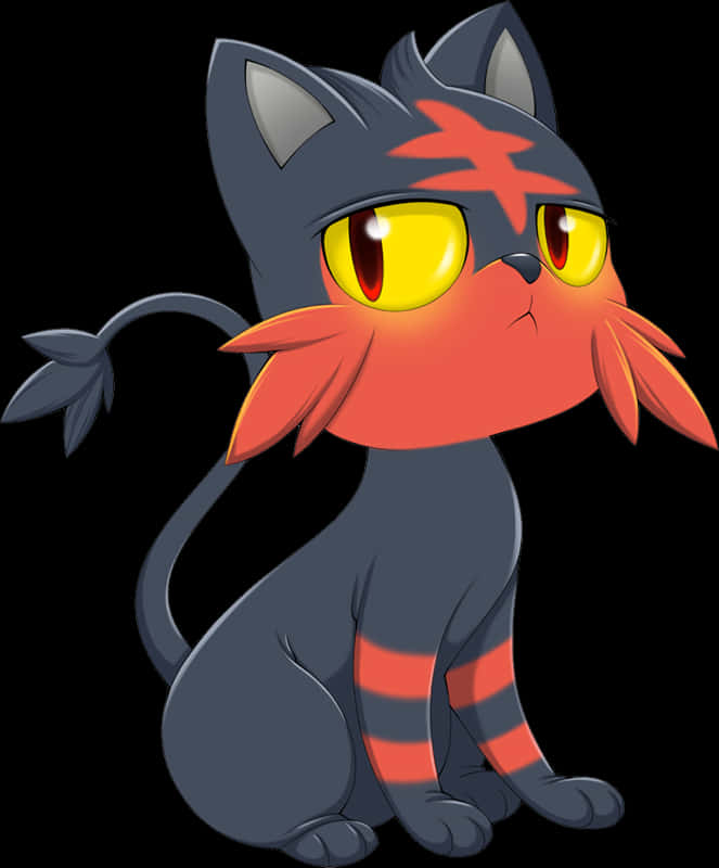 Litten Looking At Side Background