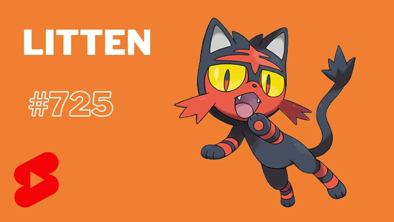 Litten With #725 Text Background