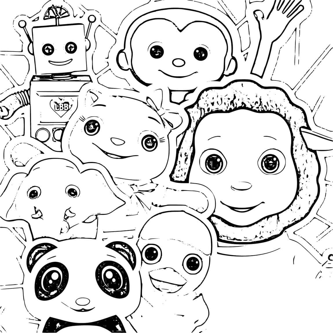 Little Baby Bum Outline Background